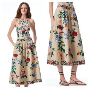 ALICE + OLIVIA Earla Embroidered Skirt